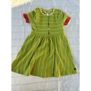 Matilda Jane Enchanted Garden Willow Green Ribbed Dress sz 6‎